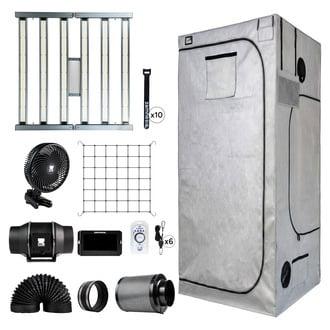 Kit tenda da coltivazione 100x100x200